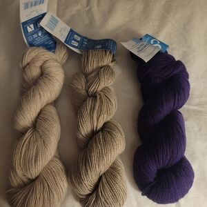 Cloudborn Purple, Heather, Taupe, and Yarn Bundle